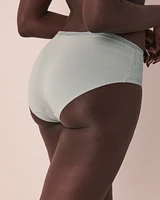 Culotte menstruelle coupe aux hanches en coton absorption super