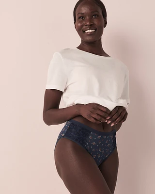 Culotte menstruelle coupe bikini taille haute en coton absorption super