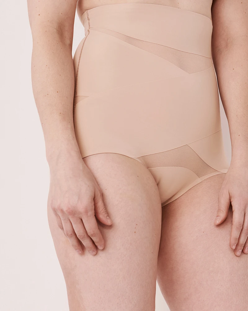 Culotte de maintien taille haute en microfibre et résille