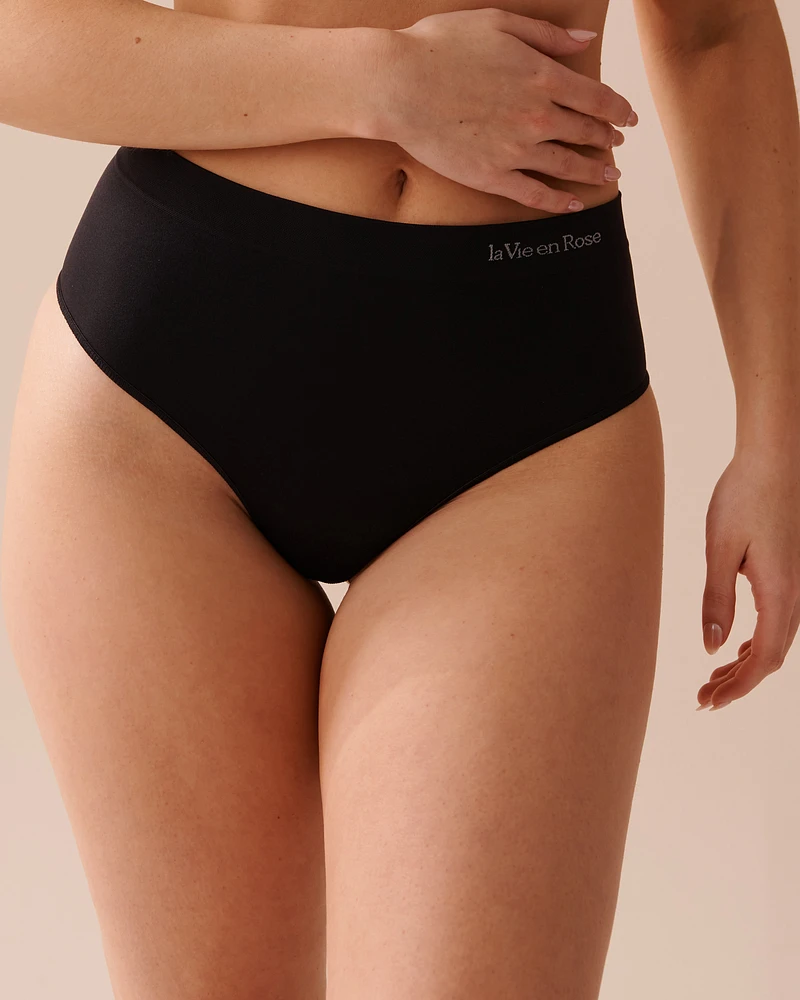 Culotte tanga taille haute en tissu sans coutures