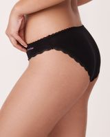 Cotton and Lace Detail Bikini Panty