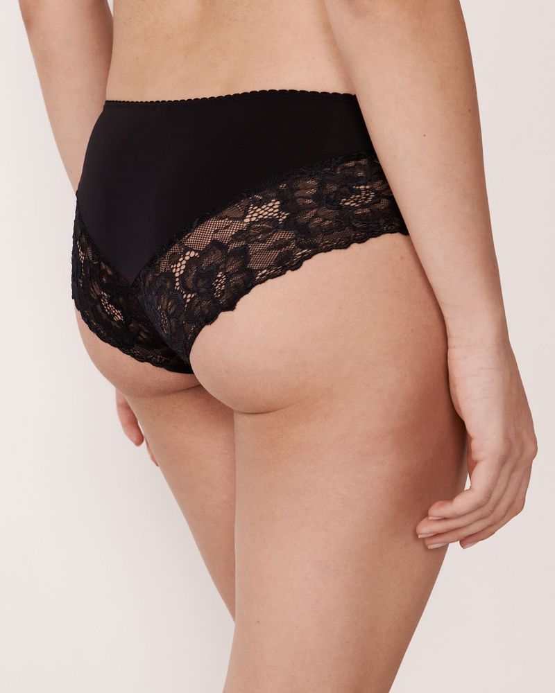 Microfiber and Lace Cheeky Panty