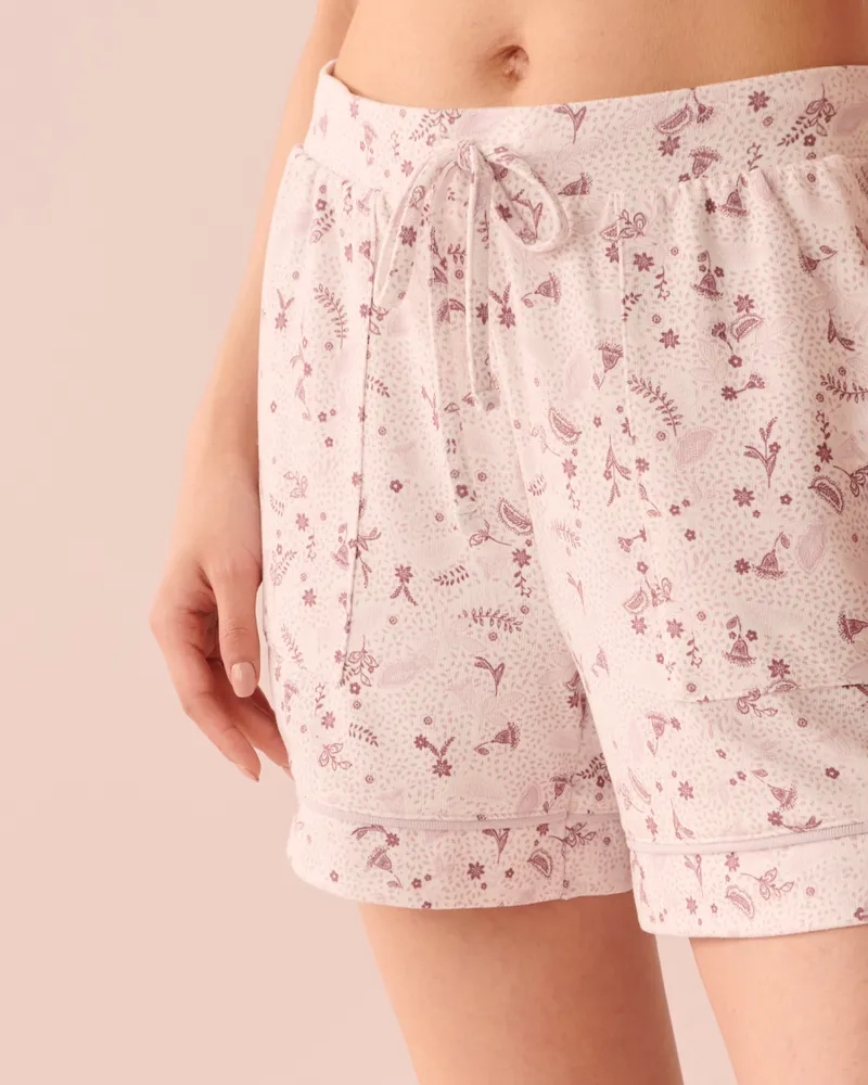 Fluffy knitted shorts, Pink