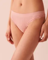 Seamless Fabric Ribbed Thong Panty