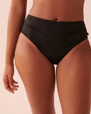 TURQUOISE COUTURE Solid Folded Waistband Bikini Bottom
