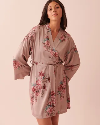 Maxi Lenght Satin Kimono
