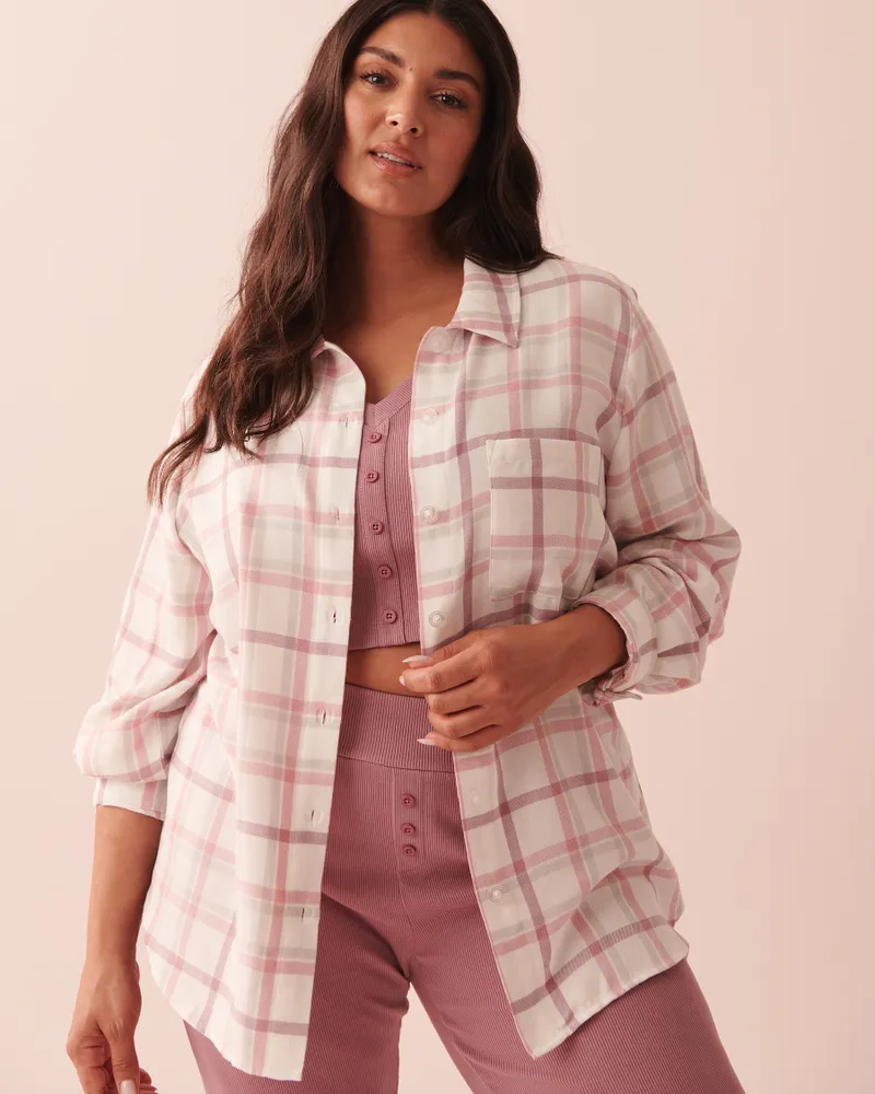 Plaid Long Sleeve Button-down Shirt