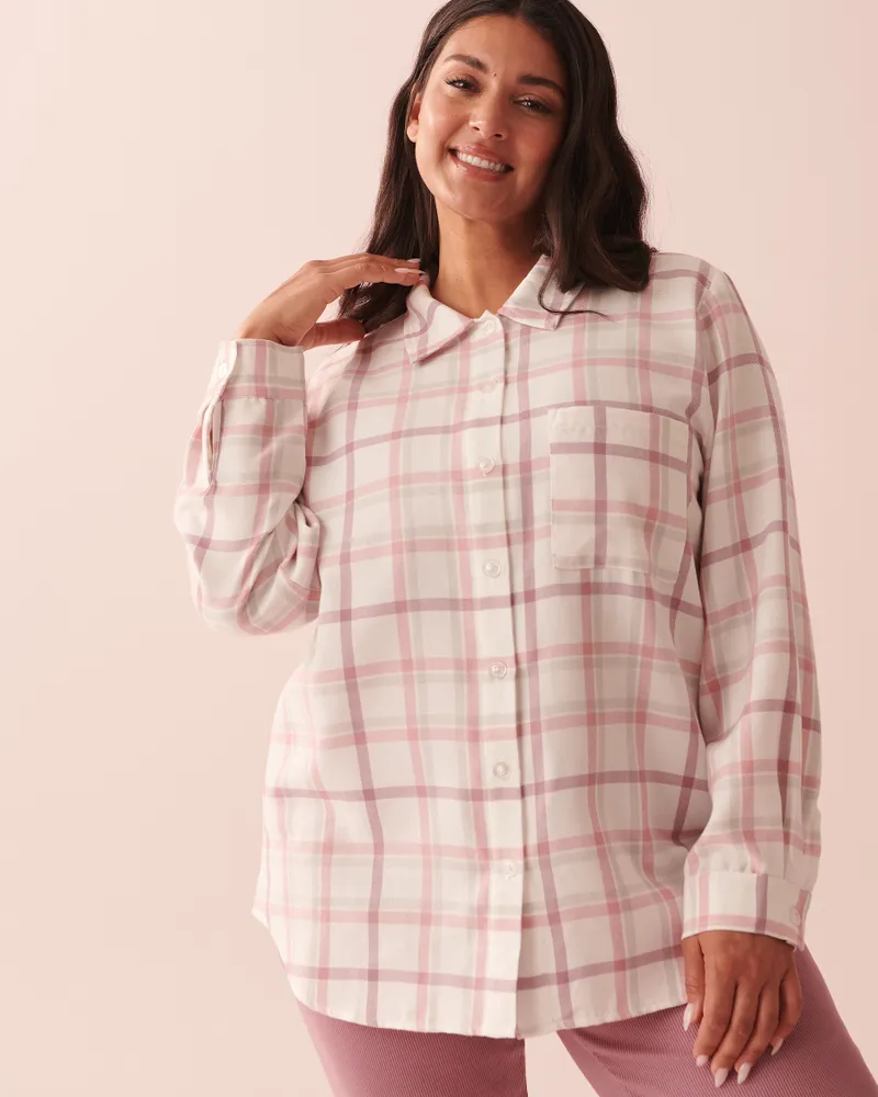 Plaid Long Sleeve Button-down Shirt