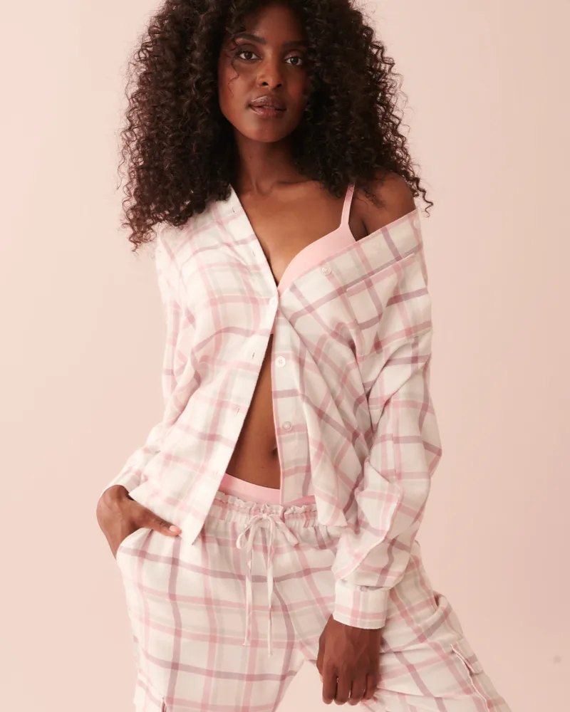 Plaid Long Sleeve Button-down Shirt