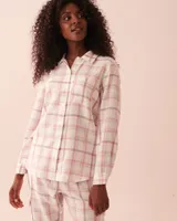 Plaid Long Sleeve Button-down Shirt