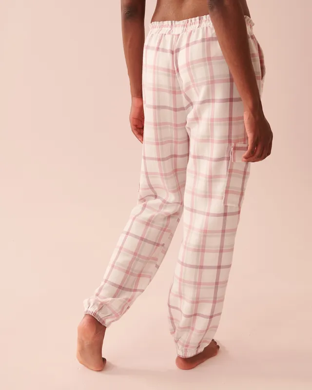 La Vie en Rose Plaid Cargo Pajama Pants