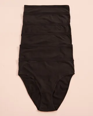 6-Pack Cotton High Waist Bikini Panty