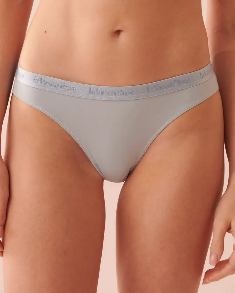 La Vie en Rose Microfiber and Logo Elastic Band Bikini Panty | Kingsway Mall