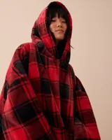 Buffalo Plaid Soft Plush Oversized Hoodie