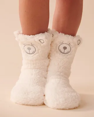Teddy Bear Sherpa Socks