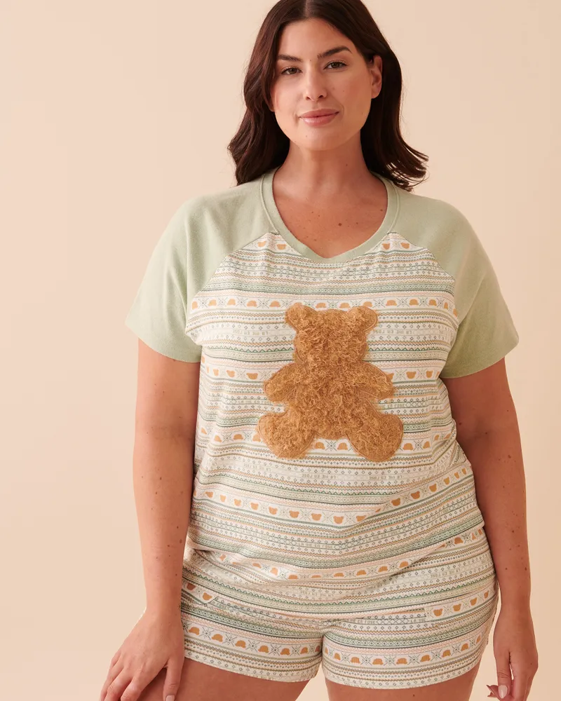 Recycled Fibers Teddy Bear Crew Neck T-shirt