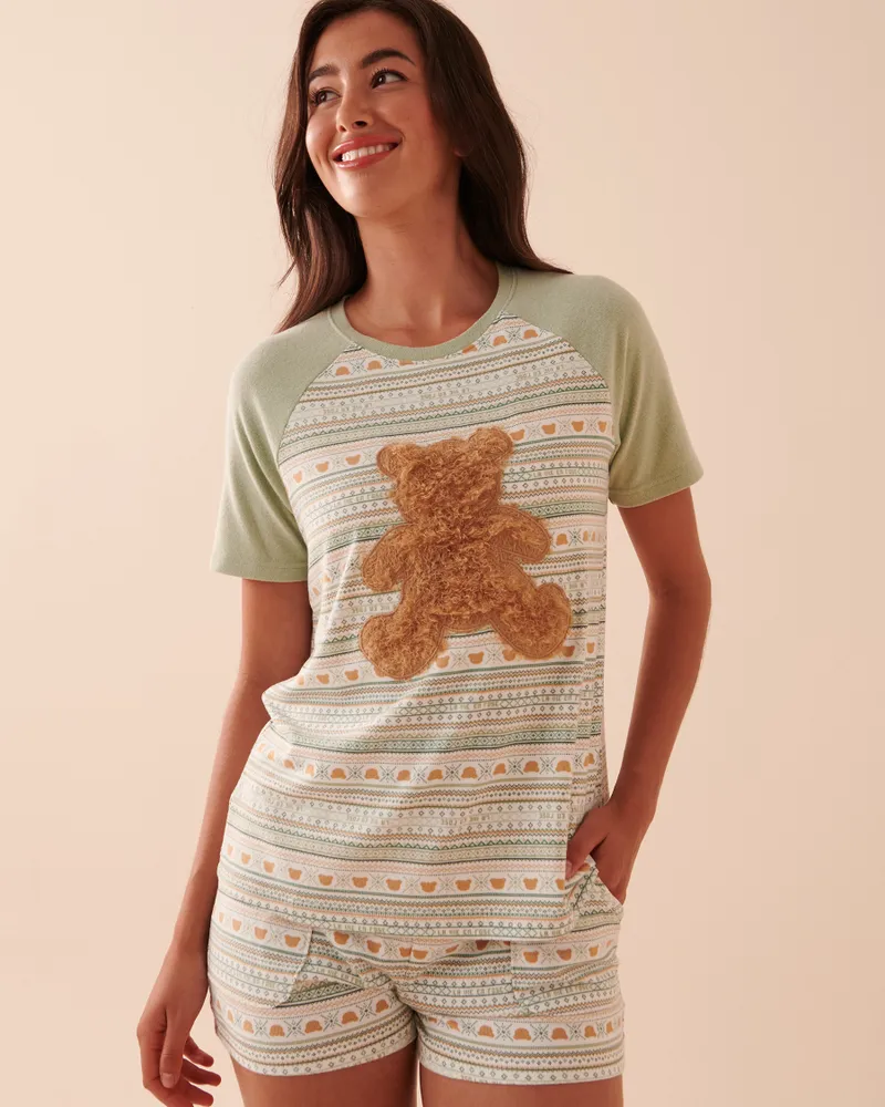 Recycled Fibers Teddy Bear Crew Neck T-shirt