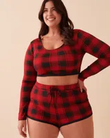 Buffalo Plaid Super Soft Crop Shirt