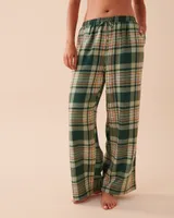 Plaid Wide Leg Pajama Pants