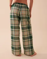 Plaid Wide Leg Pajama Pants