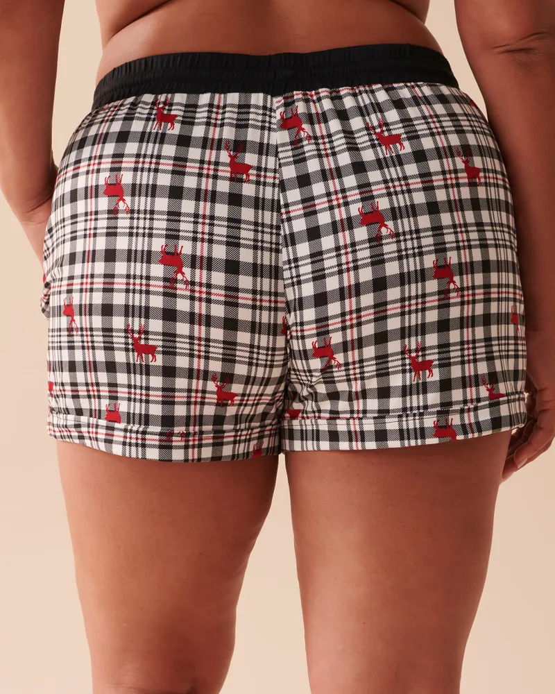 Short de pyjama ultra doux à motif cerf