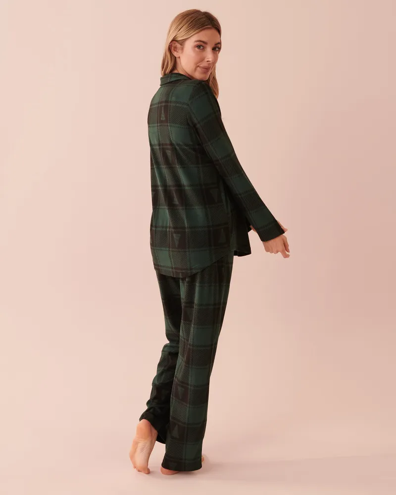 La Vie en Rose Plaid Flannel PJ Set