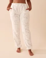 Ensemble pyjama en peluche douce à motif chien scottie