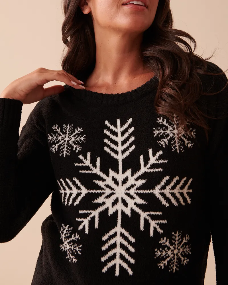 Snowflakes Chenille Long Sleeve Sleepshirt