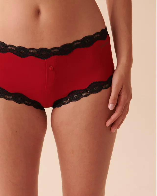 La Vie en Rose Super Soft Lace Detail Boyleg Panty