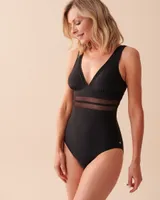SANTA MONICA Mesh Details One-piece Swimsuit