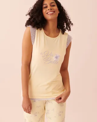 Super Soft Lace Cap Sleeve T-shirt