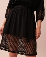 Long Sleeve Dress with Crochet Detail
