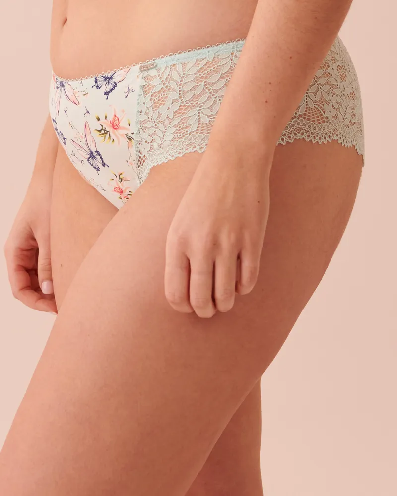 Cotton and Lace Detail Boyleg Panty