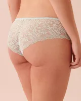 Microfiber and Lace Detail Cheeky Panty