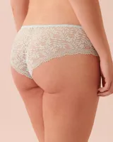 Culotte cheeky microfibre et détail de dentelle