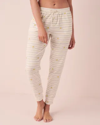 Buy La Vie En Rose Cotton Drawstring Waist Pyjama Pants In White