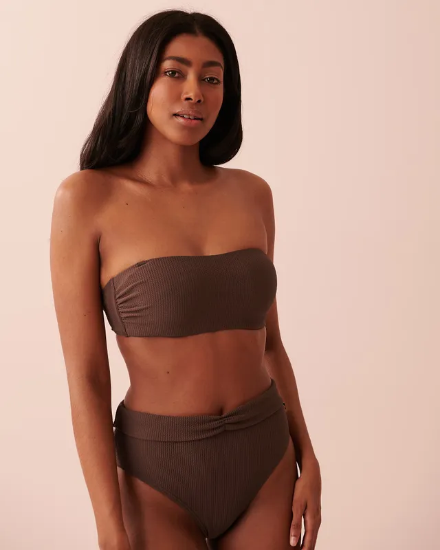 TEXTURED V-Wire Bralette Bikini Top