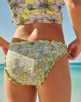 FIELDS OF FLOWERS Recycled Fibers Reversible Cheeky Bikini Bottom