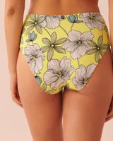 FIELDS OF FLOWERS Recycled Fibers Reversible High Waist Bikini Bottom