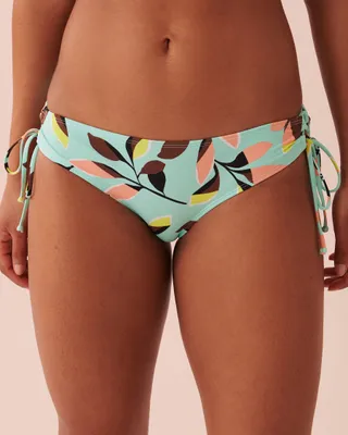 MODERN GRAPHIC Side Tie Brazilian Bikini Bottom