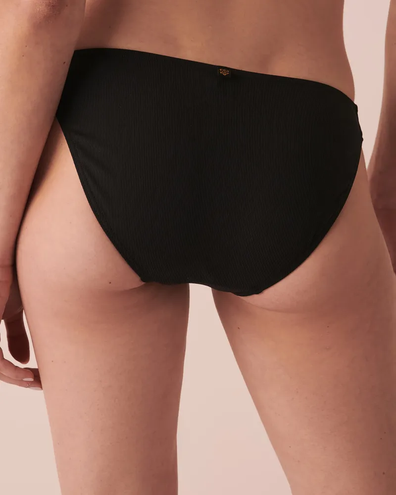 RIB Shirred Sides Bikini Bottom