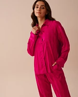 Jacquard Stripe Satin Pajama Set