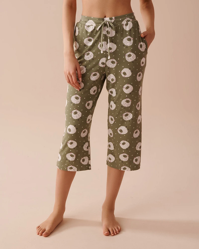 Sheep Print Super Soft Capris