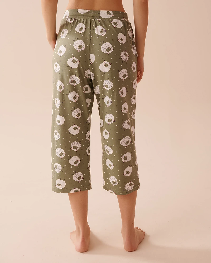 Sheep Print Super Soft Capris