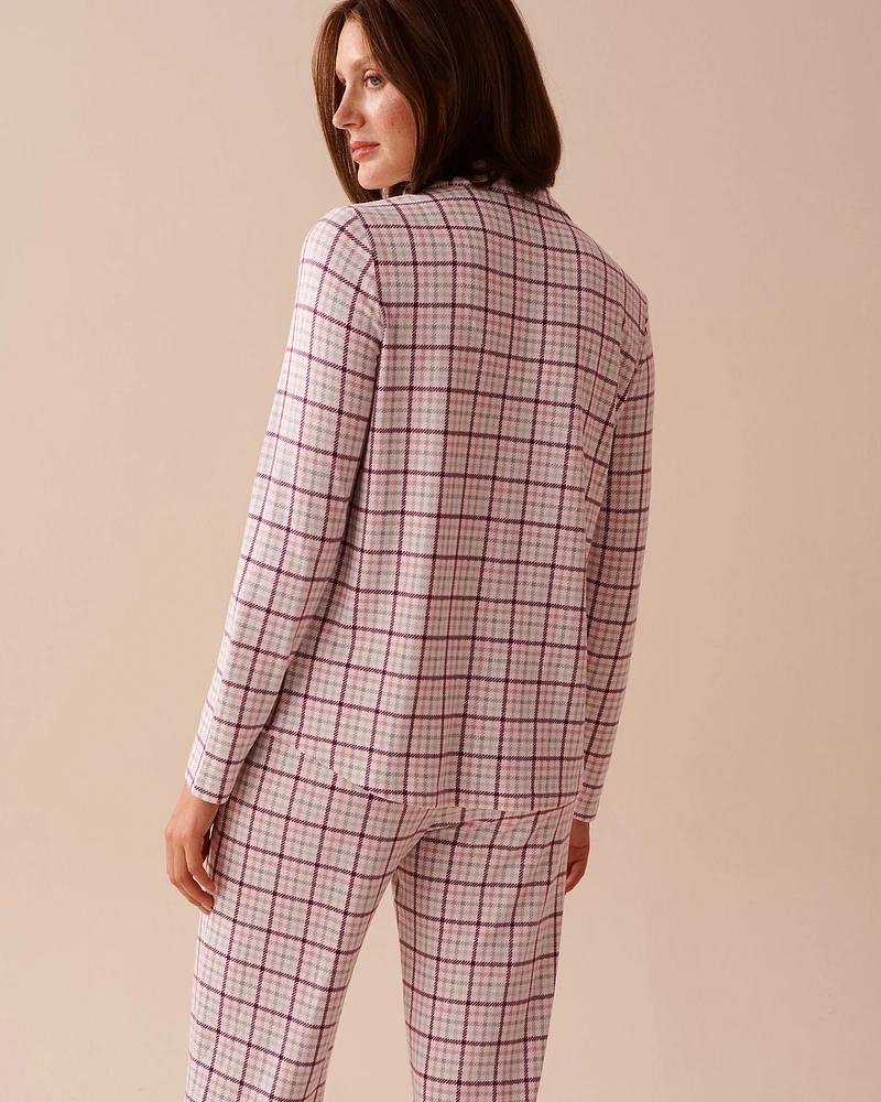 Purple Plaid Recycled Fibers Button-down Shirt