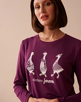 Goose Print Cozy Long Sleeve Shirt