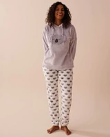 Koala Print Soft Plush PJ Set