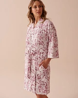 Purple Flowers Super Soft Kimono