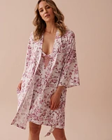 Purple Flowers Super Soft Kimono