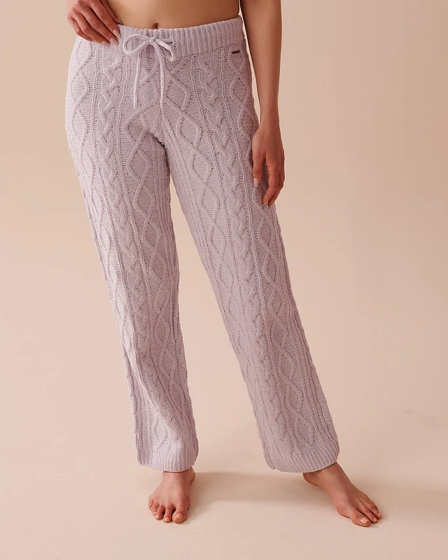 Cable-Knit Chenille Pants